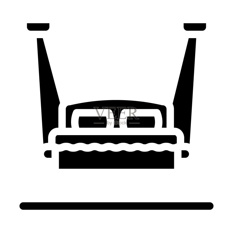 悬挂式床家具字形图标矢量图图标素材