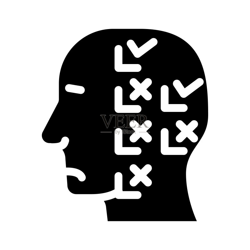 完美主义神经症字形图标矢量图图标素材