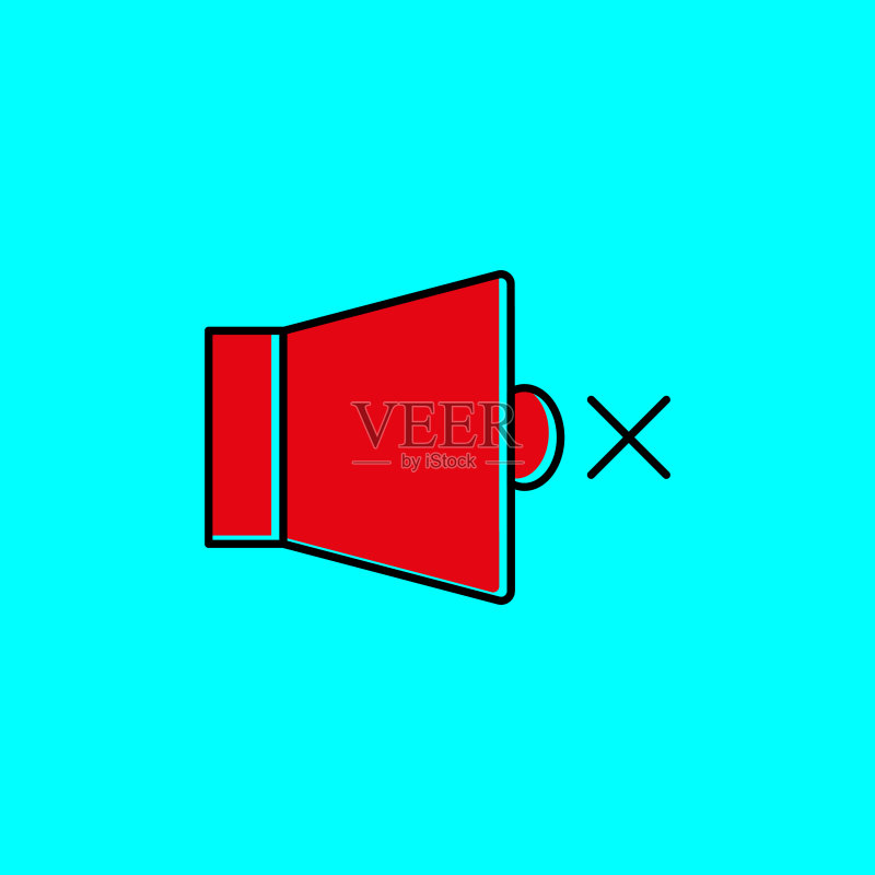 音频静音,无声音,音量控制图标素材