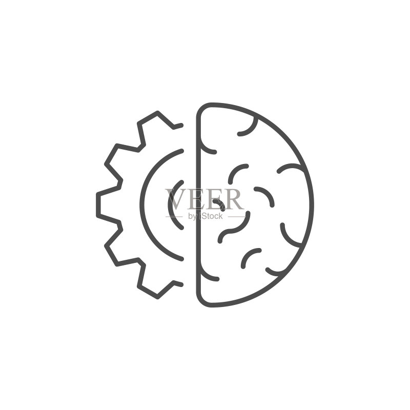 人工智能线条轮廓图标图标素材