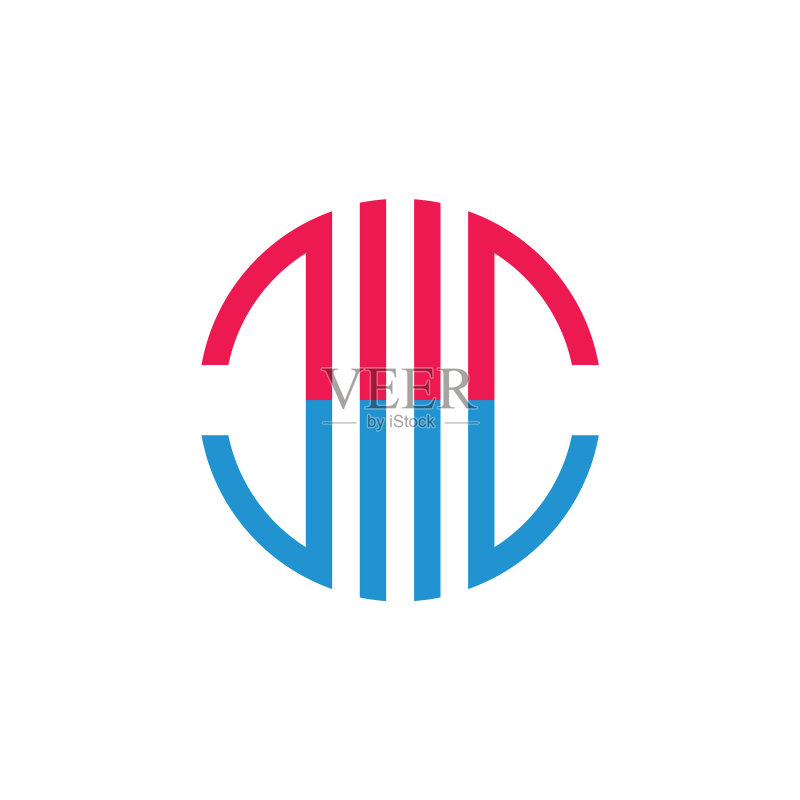条纹圆形几何线条标志图标素材