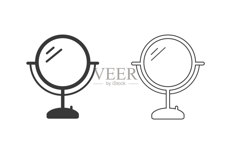 桌面镜矢量图标集图标素材