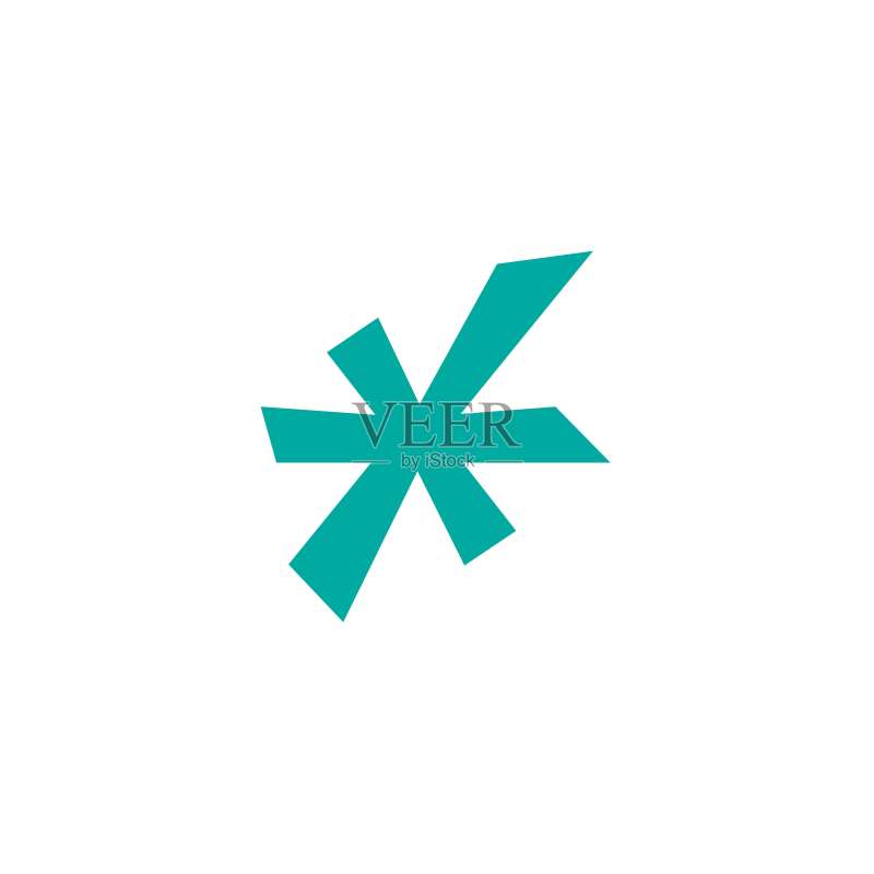 蓝色趣味星号脚注图标图标素材