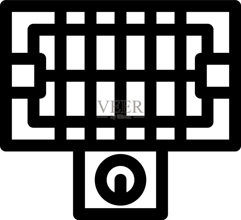 烧烤架图标或logo图标素材