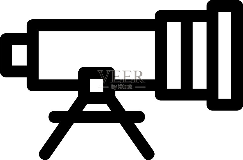双筒望远镜图标或logo符号图标素材