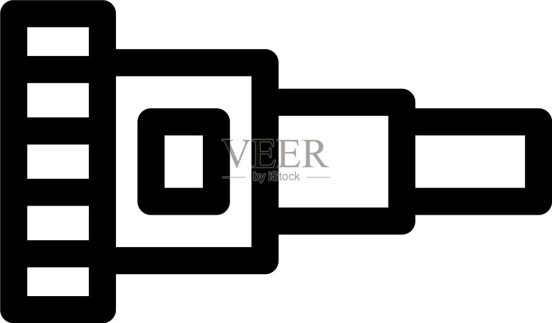 双筒望远镜图标或logo符号图标素材