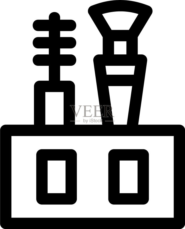 孤立的画笔图标或logo标志符号图标素材