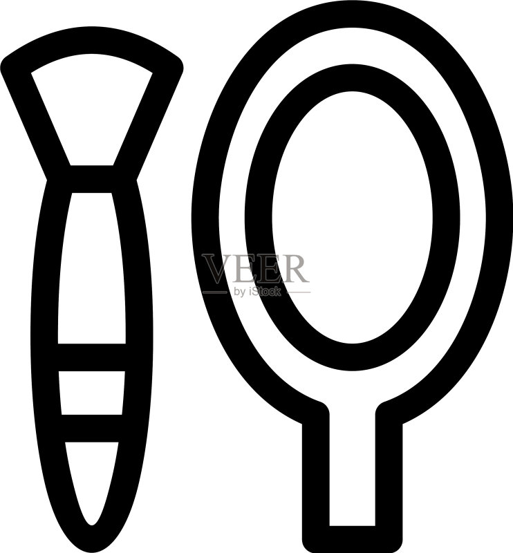 孤立的画笔图标或logo标志符号图标素材