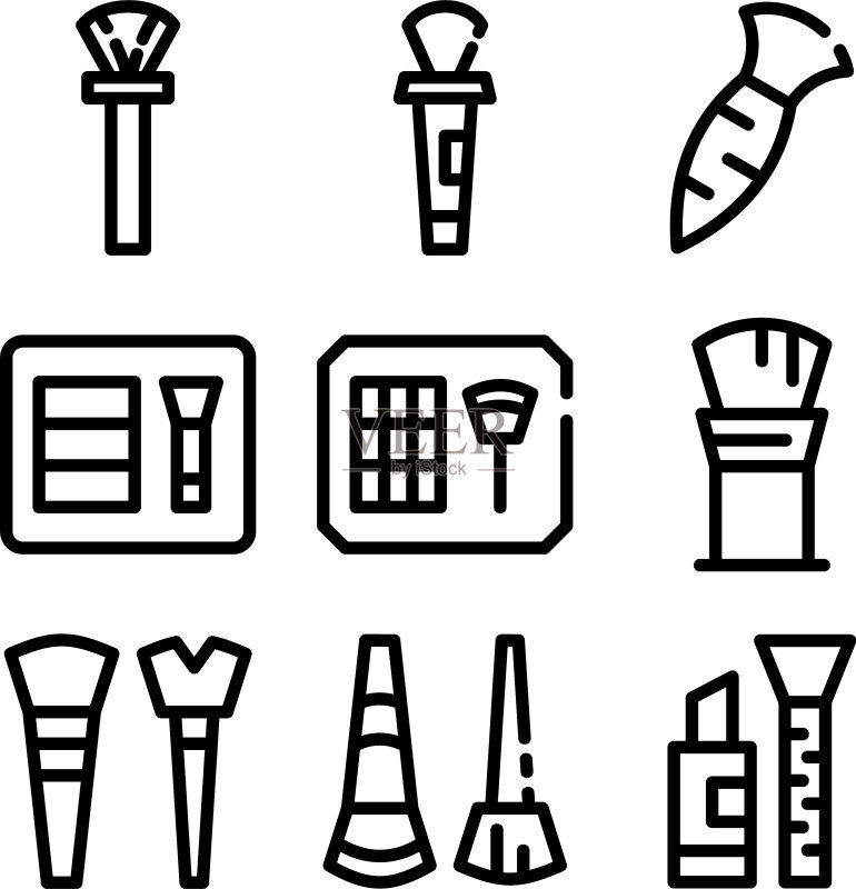 孤立的画笔图标或logo标志符号图标素材