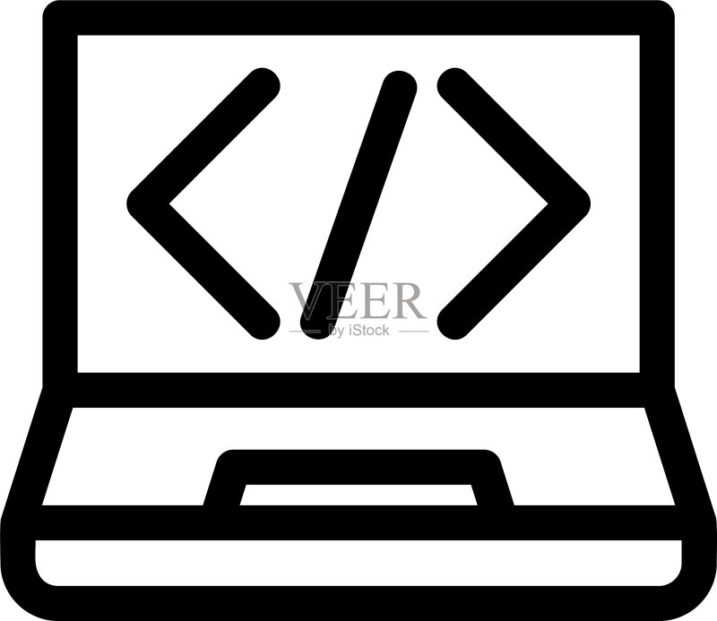编码图标或logo孤立符号图标素材