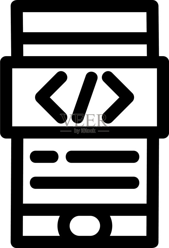 编码图标或logo孤立符号图标素材