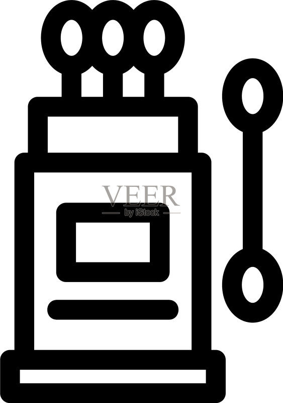 棉签图标或标志隔离符号图标素材