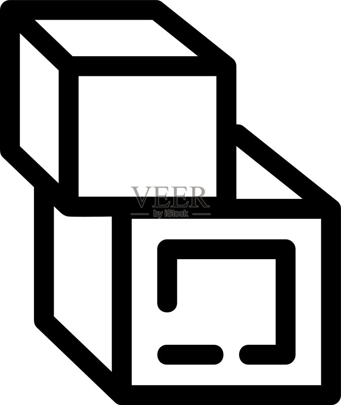 立方体图标或Logo独立符号图标素材