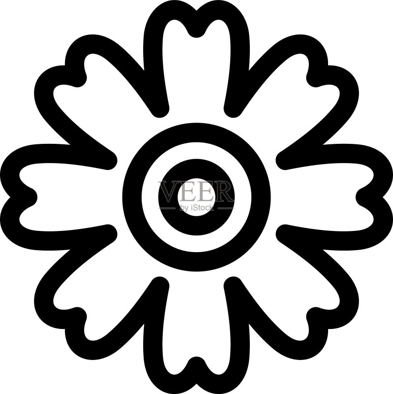 雏菊图标或logo孤立标志符号图标素材