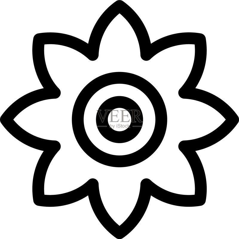 雏菊图标或logo孤立标志符号图标素材