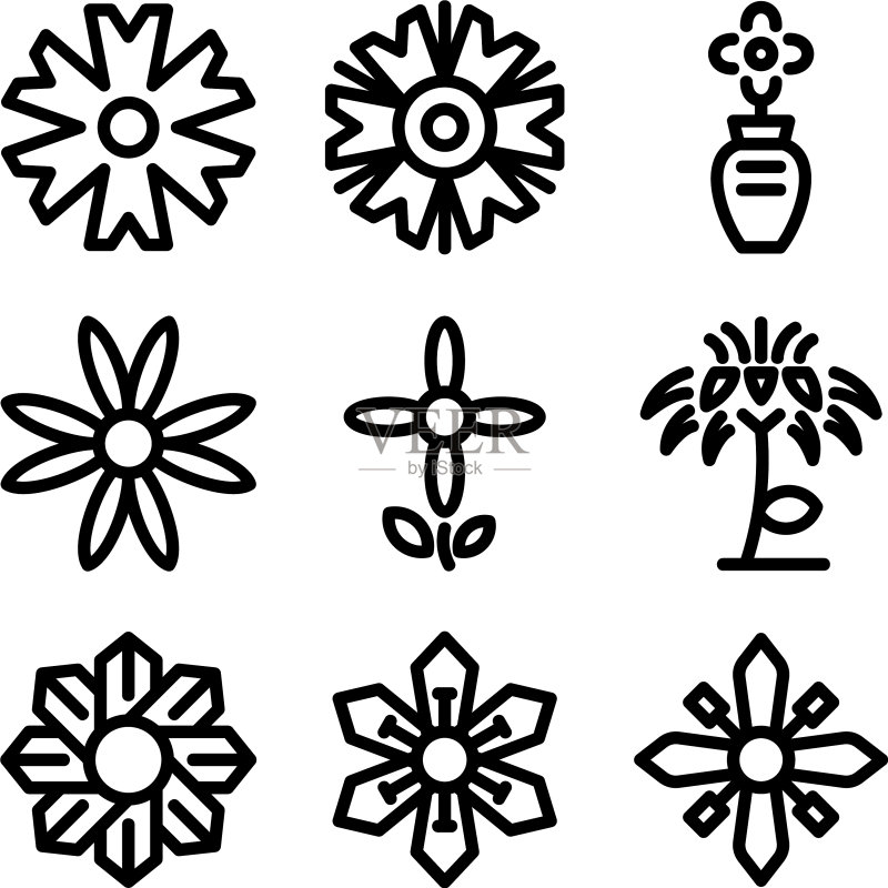 雏菊图标或logo孤立标志符号图标素材