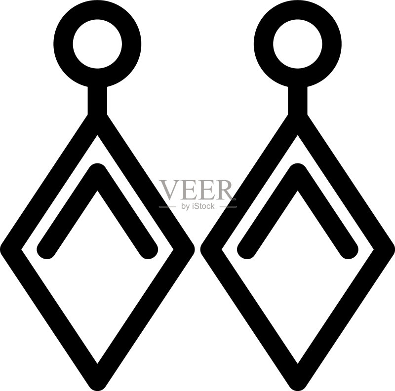耳环图标或logo孤立标志符号图标素材