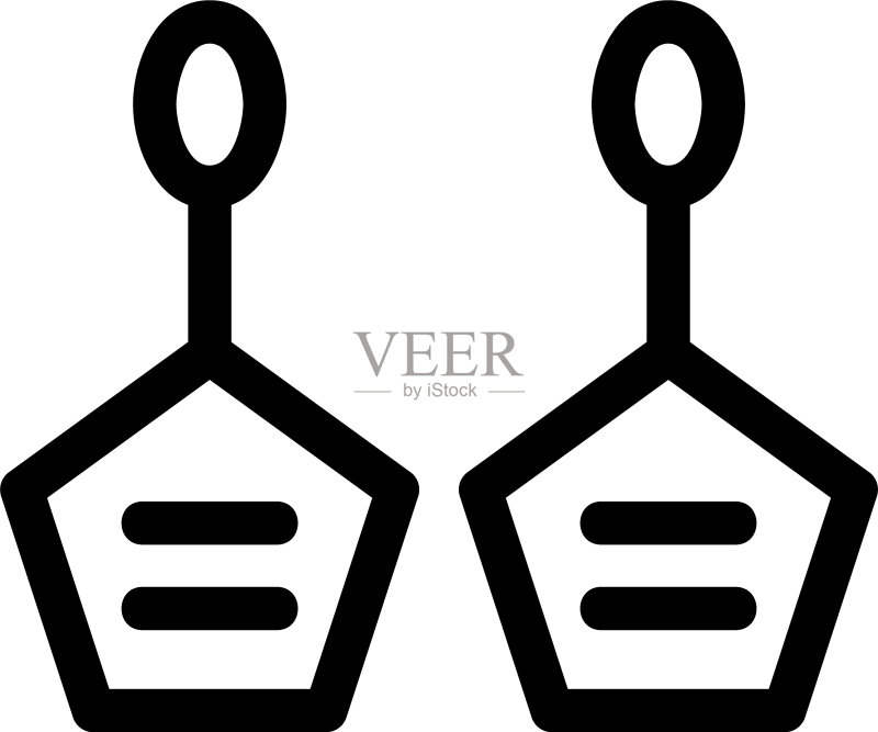 耳环图标或logo孤立标志符号图标素材