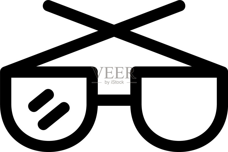 眼镜图标或标志图标素材