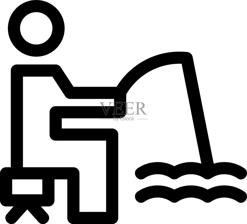鱼类图标或logo孤立标志符号图标素材