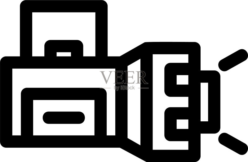 独立的手电筒图标或标志符号图标素材