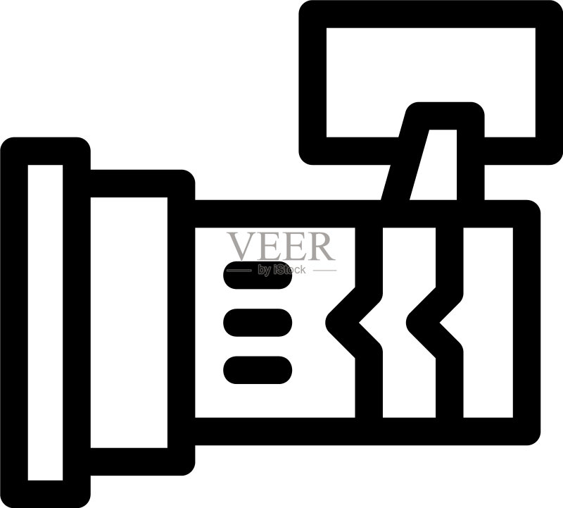 独立的手电筒图标或标志符号图标素材