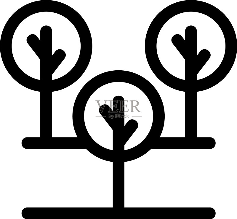 森林图标或logo isolated sign symbol图标素材