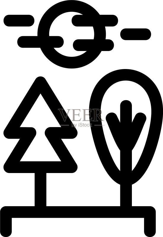 森林图标或logo isolated sign symbol图标素材