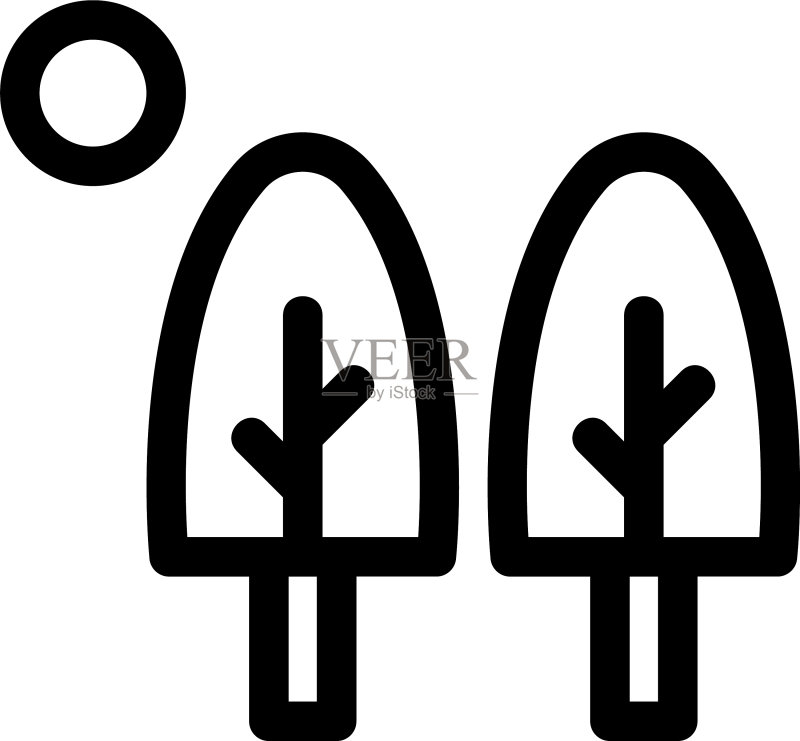 森林图标或logo isolated sign symbol图标素材