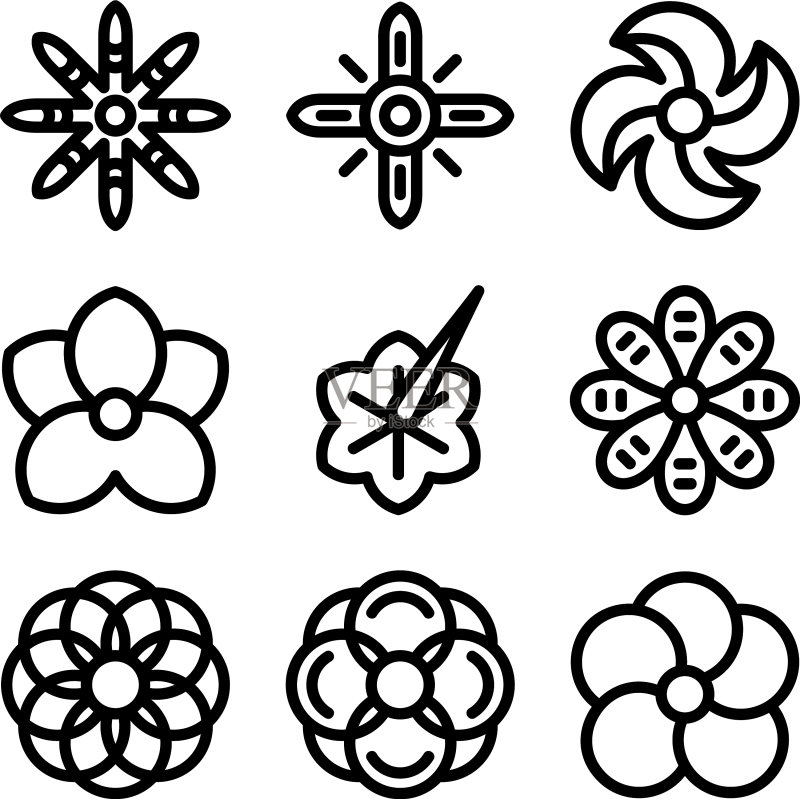 芙蓉花图标或标志图标素材