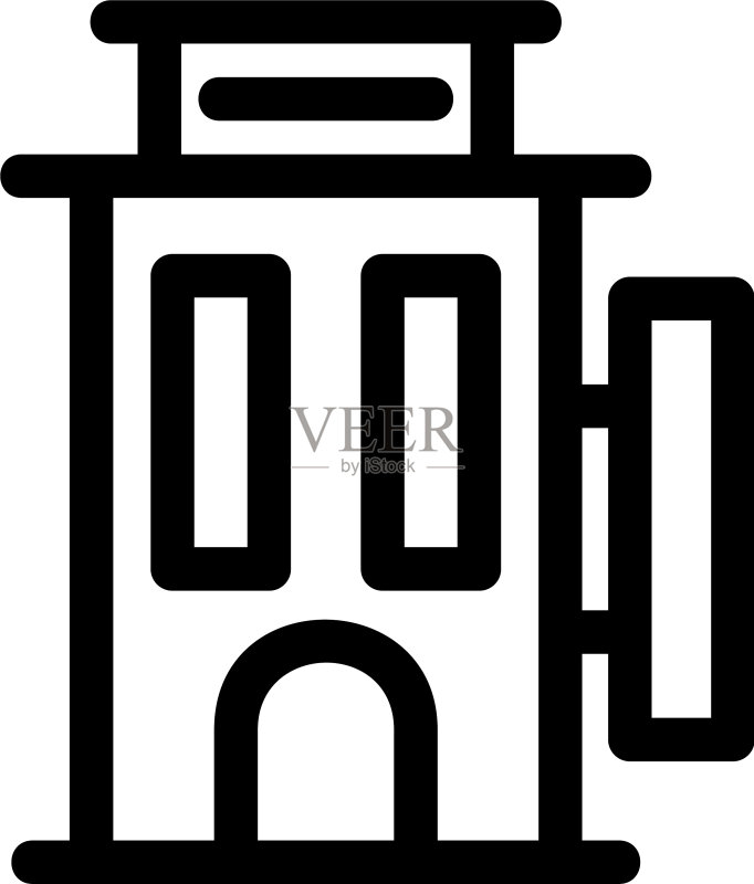 独立酒店图标或徽标符号图标素材