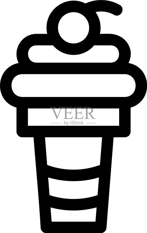 冰淇淋图标或logo独立标志符号图标素材