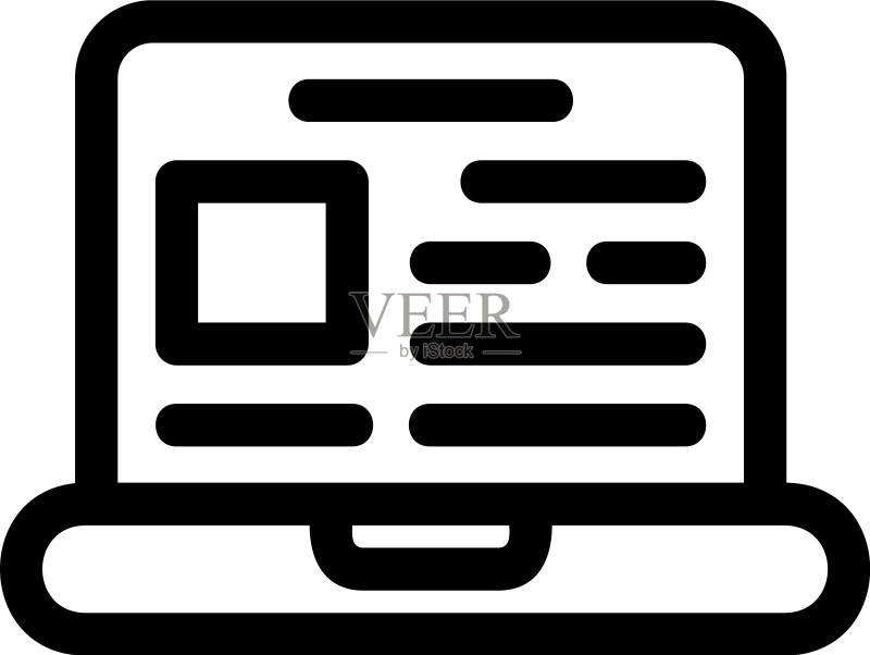 笔记本电脑图标或标志图标素材