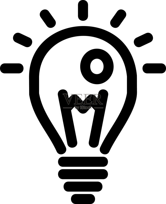 灯泡图标或标志孤立标志符号图标素材