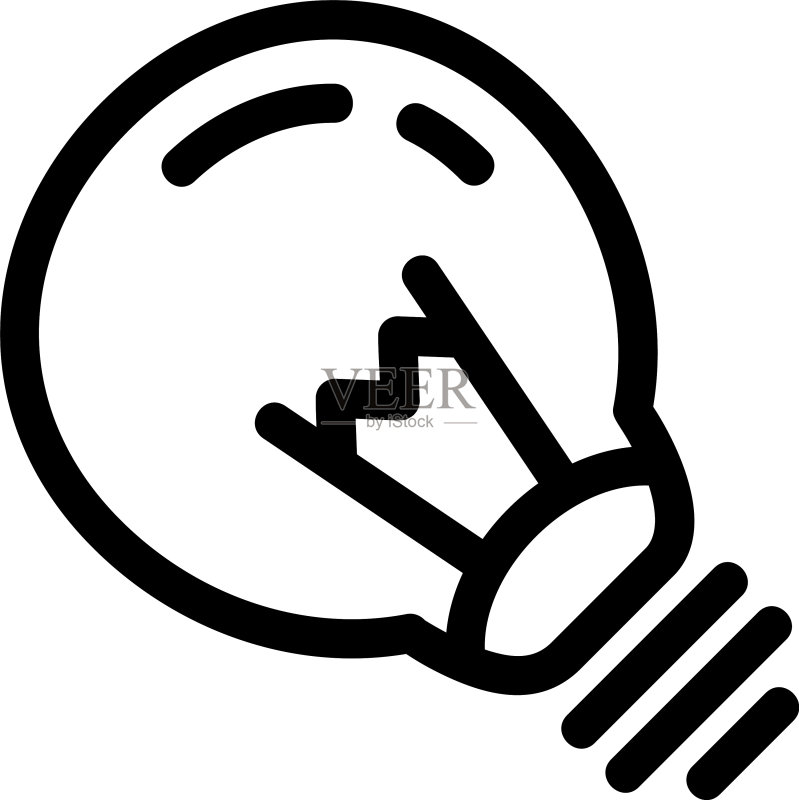 灯泡图标或标志孤立标志符号图标素材