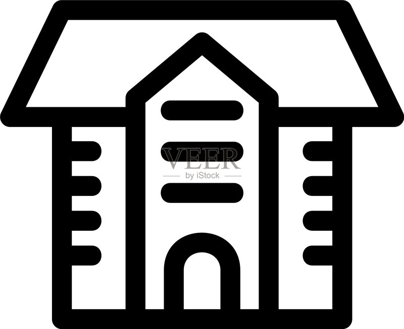 住宿图标或徽标隔离符号图标素材