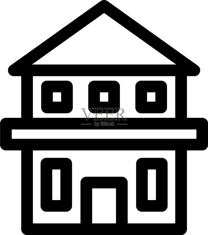 住宿图标或徽标隔离符号图标素材