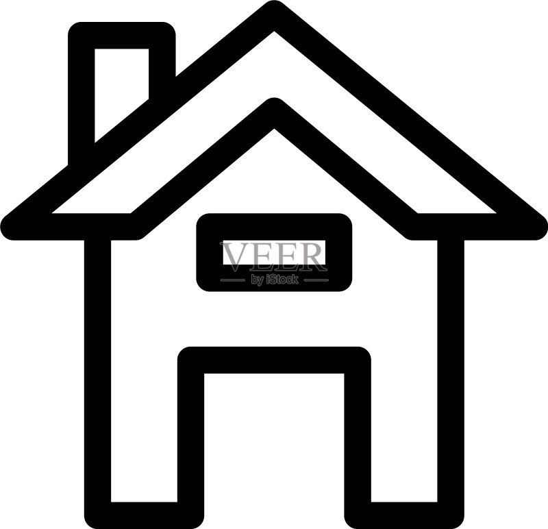 住宿图标或徽标隔离符号图标素材