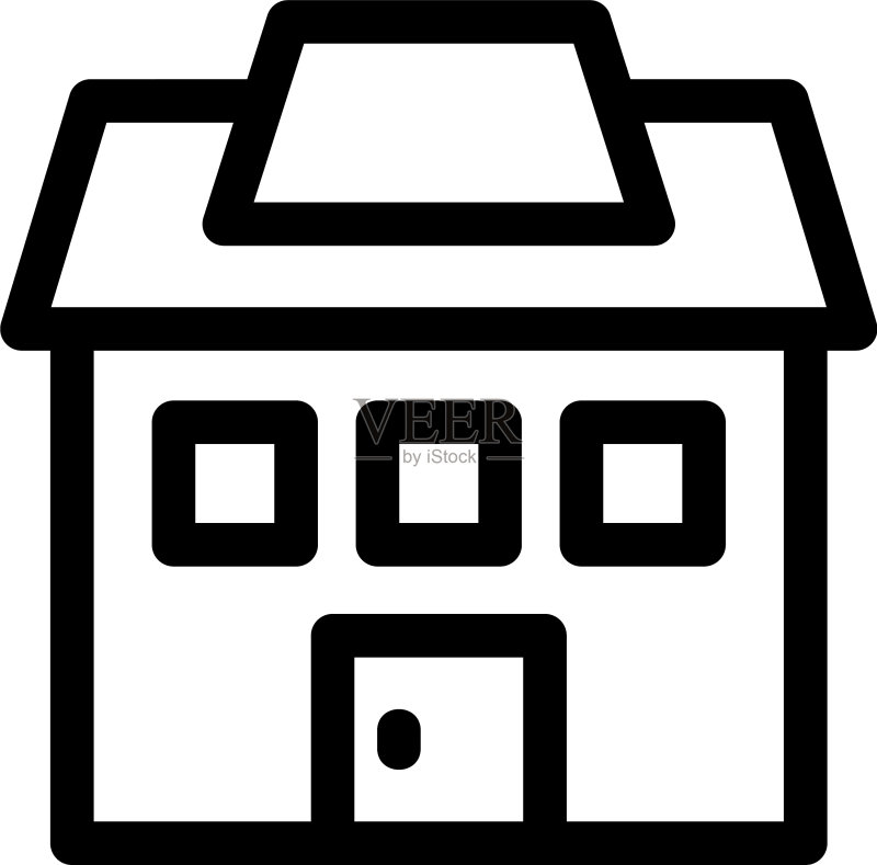 住宿图标或徽标隔离符号图标素材