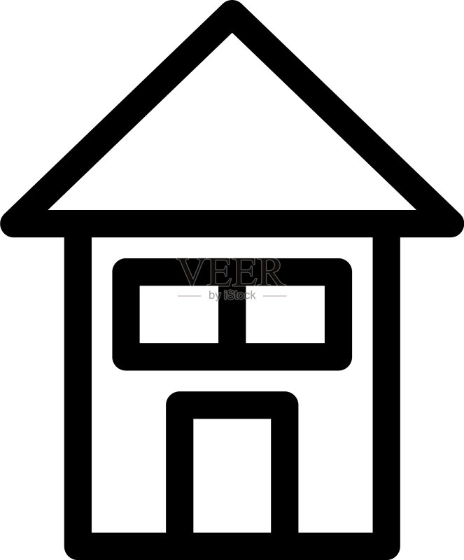 住宿图标或徽标隔离符号图标素材
