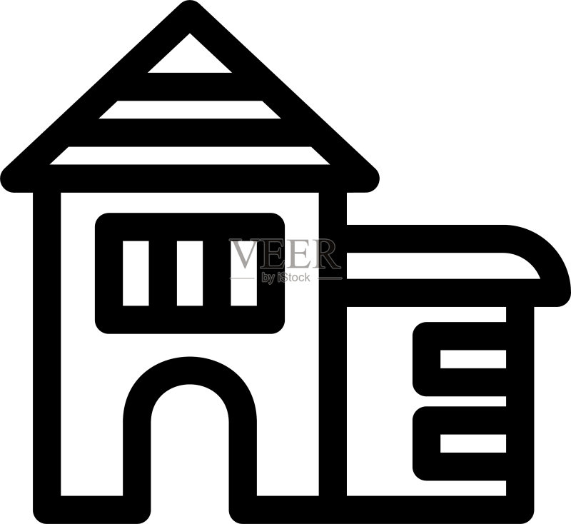 住宿图标或徽标隔离符号图标素材