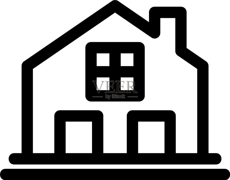 住宿图标或徽标隔离符号图标素材