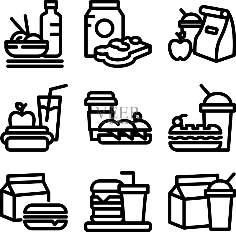 孤立的午餐图标或logo标志符号图标素材