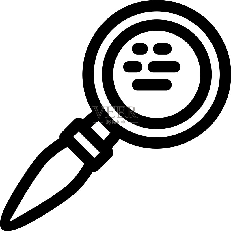 放大镜图标或logo独立标志符号图标素材