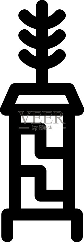 睫毛膏图标或logo隔离符号图标素材