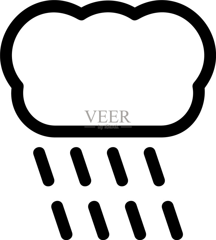 雨图标或标志,孤立的符号图标素材