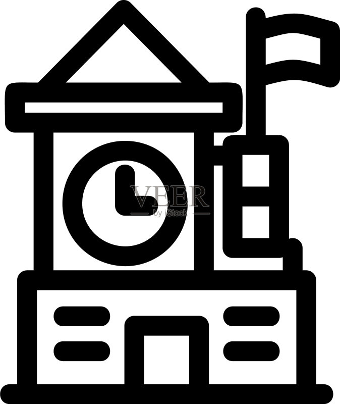 学校图标或标志隔离符号图标素材