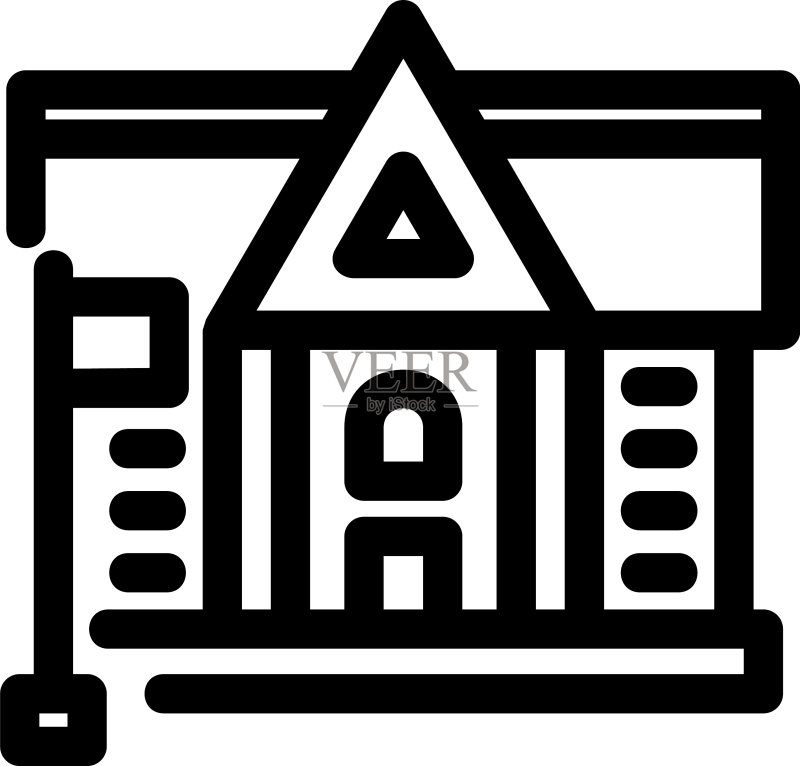 学校图标或标志隔离符号图标素材