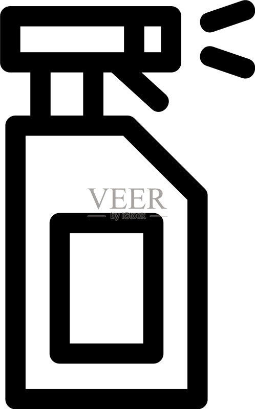 喷雾器图标或徽标隔离符号图标素材