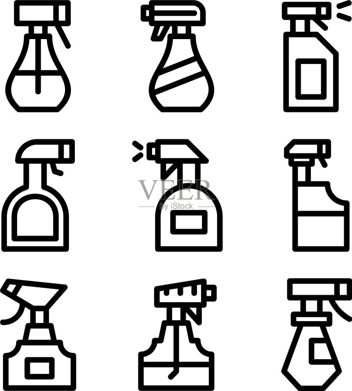 喷雾器图标或徽标隔离符号图标素材